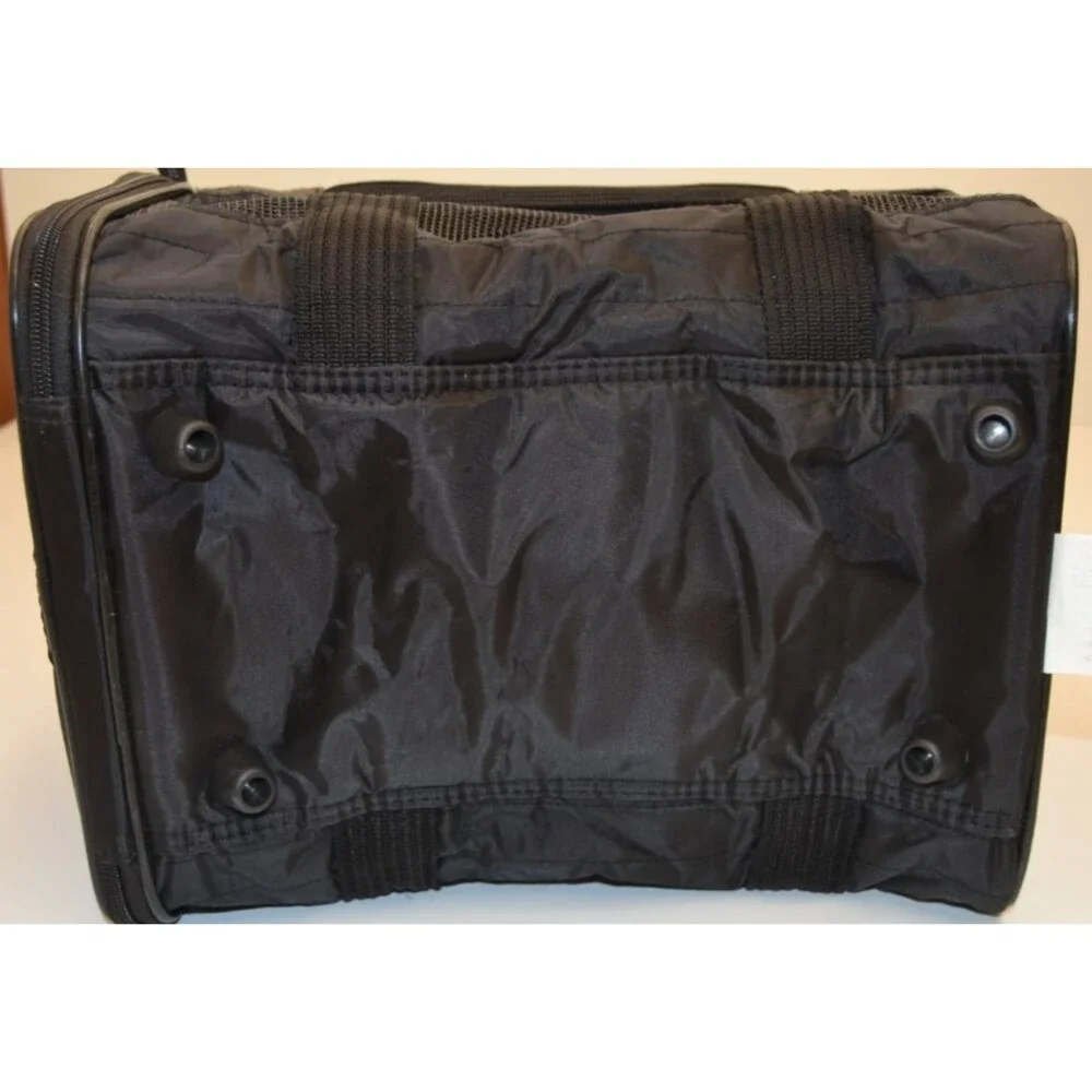 NWT Sherpa Orig Deluxe Pet Carrier XS/S Dog Cat Black Airline Approve $70 MSRP